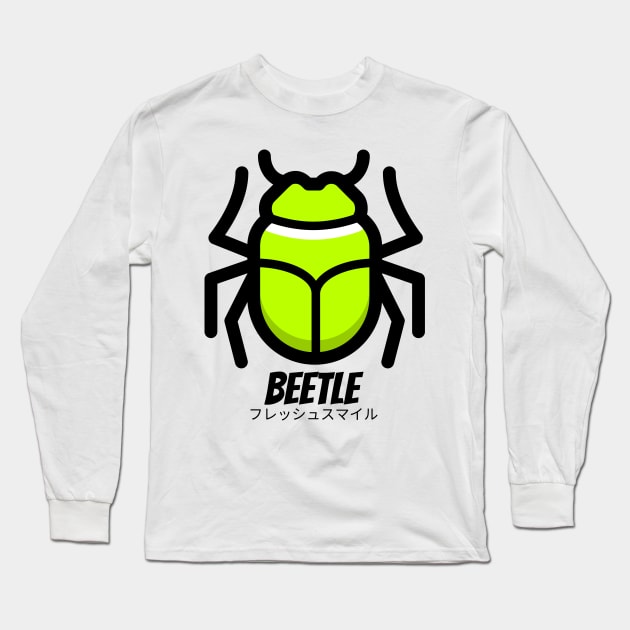 Beetle Dung Animal Green Long Sleeve T-Shirt by BradleyHeal